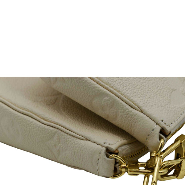 LOUIS VUITTON Multi Pochette Accessoires Monogram Empreinte Shoulder Bag Cream