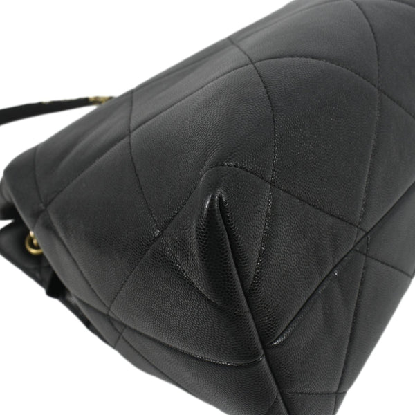 CHANEL Large A Real Catch Quilted Leather Shopping Tote Bag Black