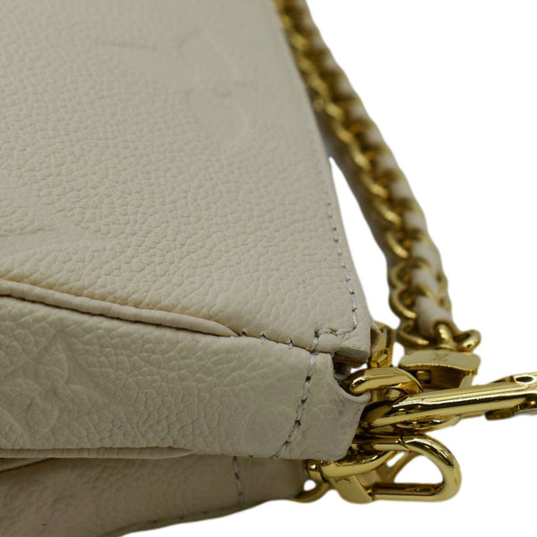 LOUIS VUITTON Multi Pochette Accessoires Monogram Empreinte Shoulder Bag Cream