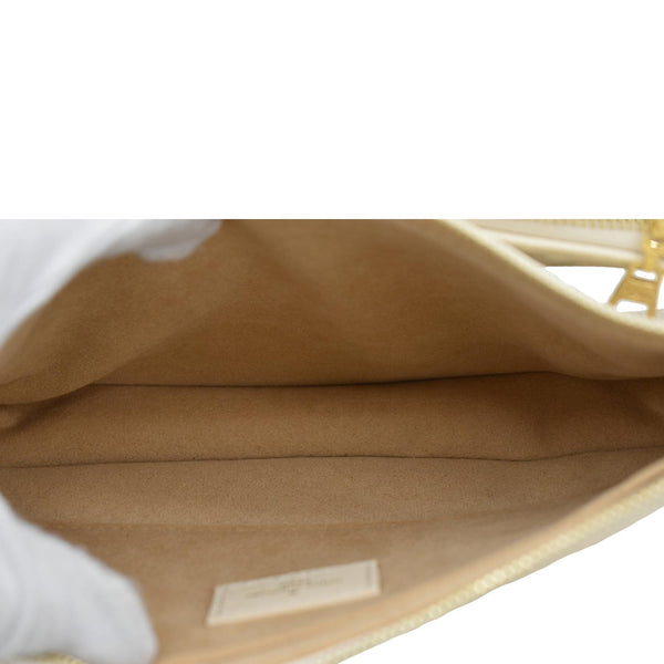 LOUIS VUITTON Multi Pochette Accessoires Monogram Empreinte Shoulder Bag Cream