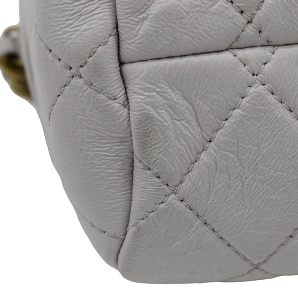 CHANEL mall Quilted Leather Crossbody Bag Light Pink lower side right corner look
