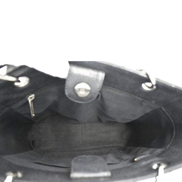 CHANEL PST Caviar Leather Quilted Shopping Tote Bag Black