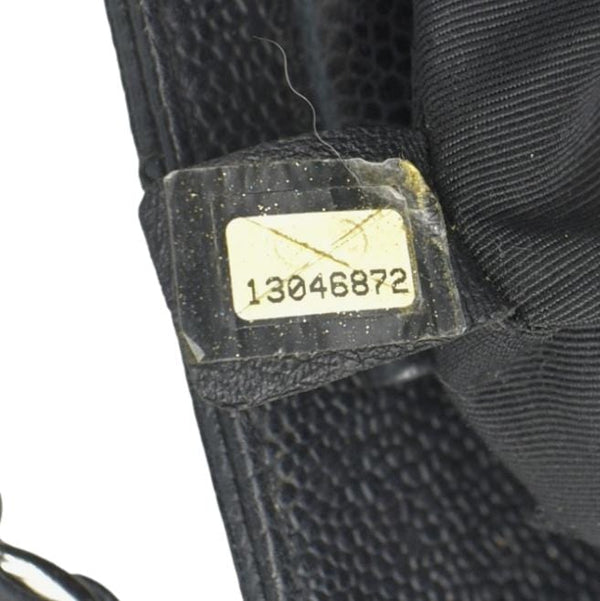 CHANEL PST Caviar Leather Quilted Shopping Tote Bag Black