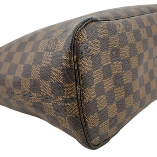 LOUIS VUITTON Neverfull MM Damier Ebene Tote Bag Brown