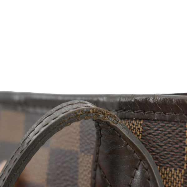 LOUIS VUITTON Neverfull MM Damier Ebene Tote Bag Brown