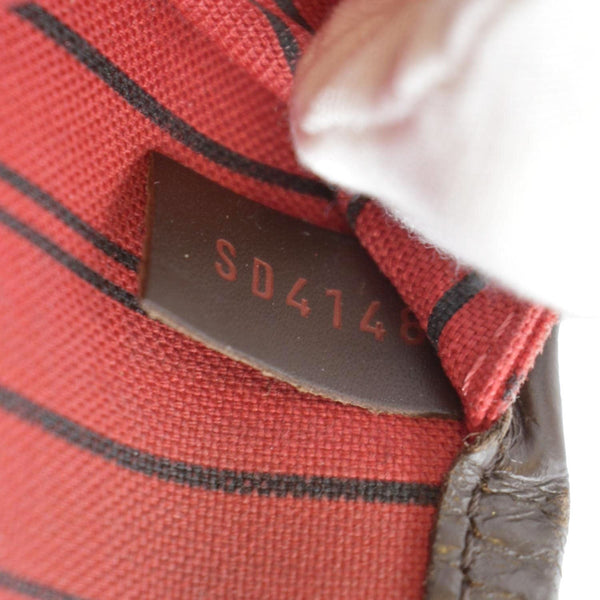 LOUIS VUITTON Neverfull MM Damier Ebene Tote Bag Brown