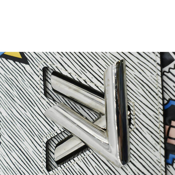 LOUIS VUITTON Twist Azteque MM Epi Leather Shoulder Bag White