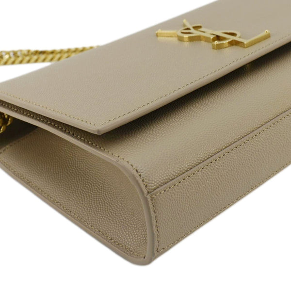 YVES SAINT LAURENT Kate Leather Chain Crossbody Bag Cream