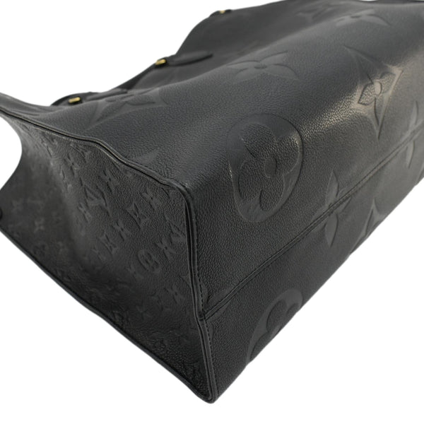LOUIS VUITTON Onthego GM Monogram Empreinte Leather Tote Bag Black