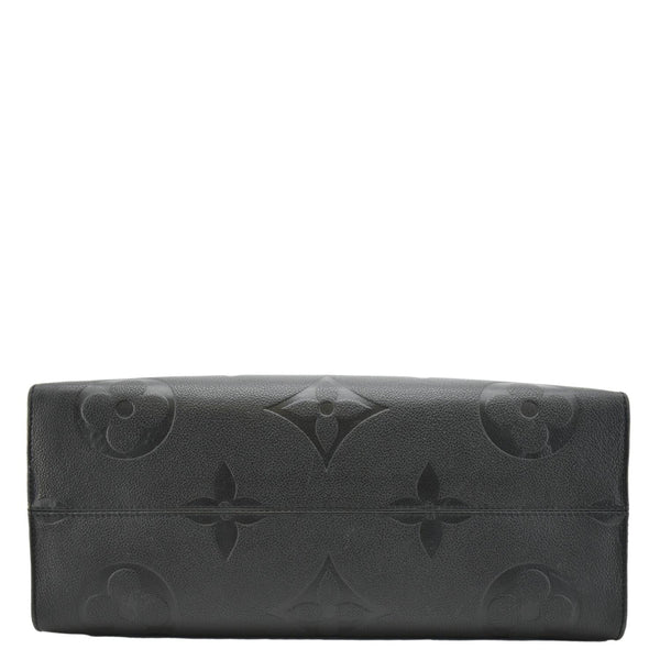 LOUIS VUITTON Onthego GM Monogram Empreinte Leather Tote Bag Black