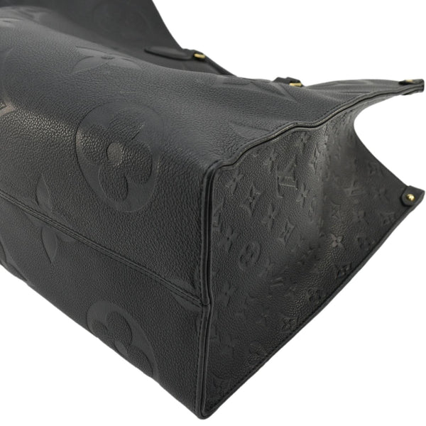LOUIS VUITTON Onthego GM Monogram Empreinte Leather Tote Bag Black