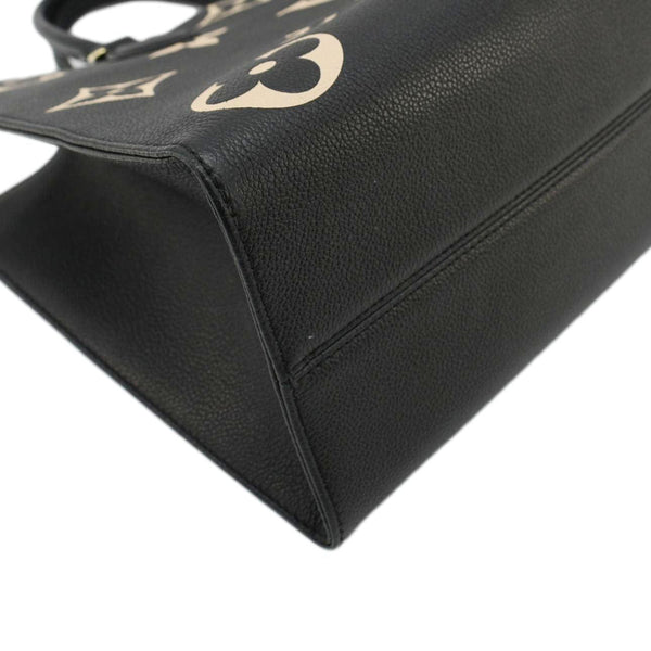 LOUIS VUITTON Onthego MM Monogram Empreinte Leather Tote Bag Bicolor