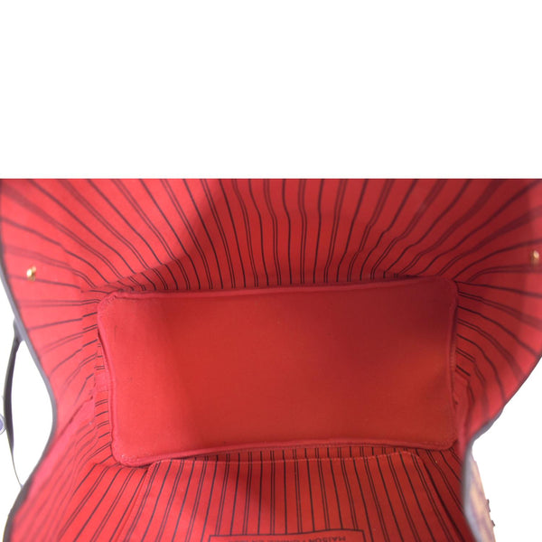 LOUIS VUITTON Neverfull GM Damier Ebene Tote Shoulder Bag Brown