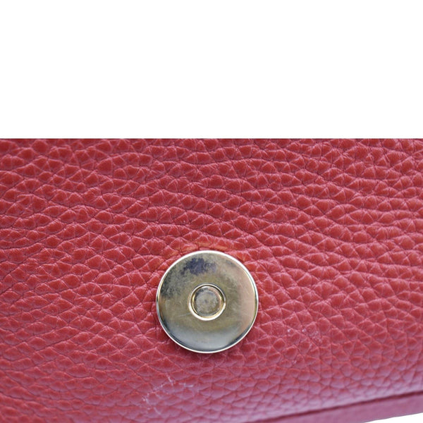 GUCCI Soho GG Flap Leather Chain Crossbody Bag Red 536224