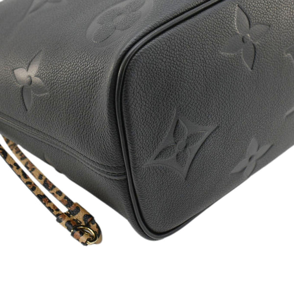 LOUIS VUITTON Neverfull MM Wild At Heart Monogram Empreinte Leather Tote Bag Black