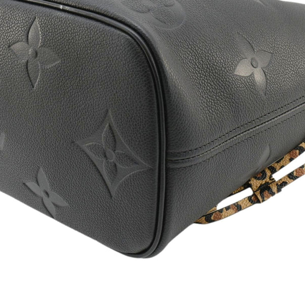 LOUIS VUITTON Neverfull MM Wild At Heart Monogram Empreinte Leather Tote Bag Black