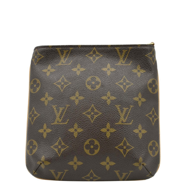 LOUIS VUITTON Partition Monogram Canvas Wristlet Clutch Bag Brown