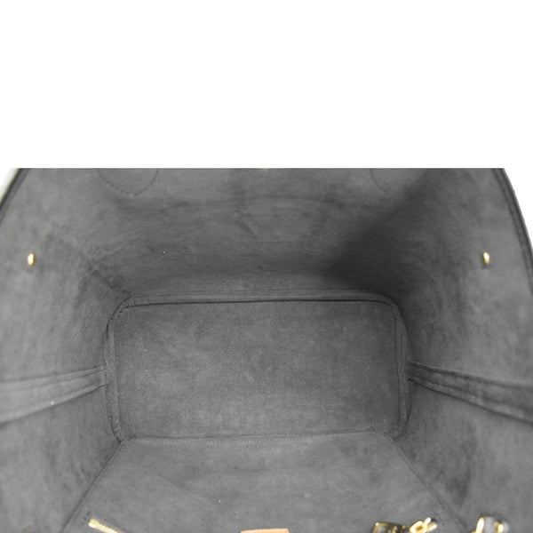 LOUIS VUITTON Neverfull MM Wild At Heart Monogram Empreinte Leather Tote Bag Black