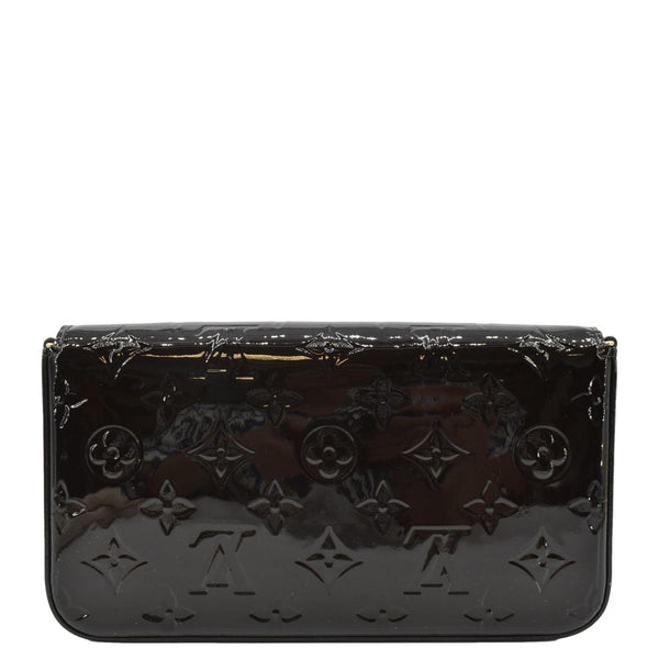 LOUIS VUITTON Felicie Pochette Monogram Vernis Crossbody Bag Amarante