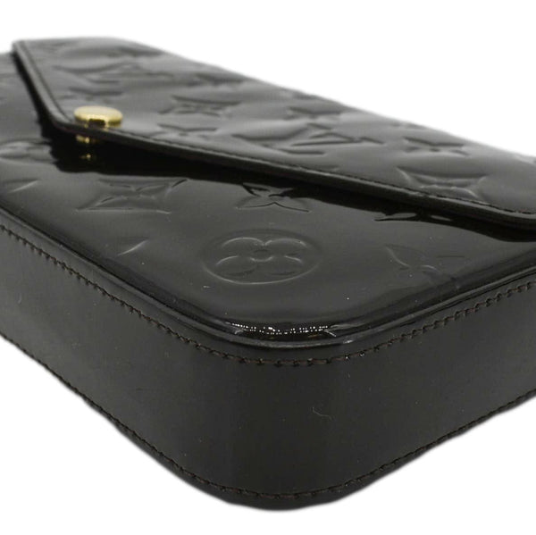 LOUIS VUITTON Felicie Pochette Monogram Vernis Crossbody Bag Amarante