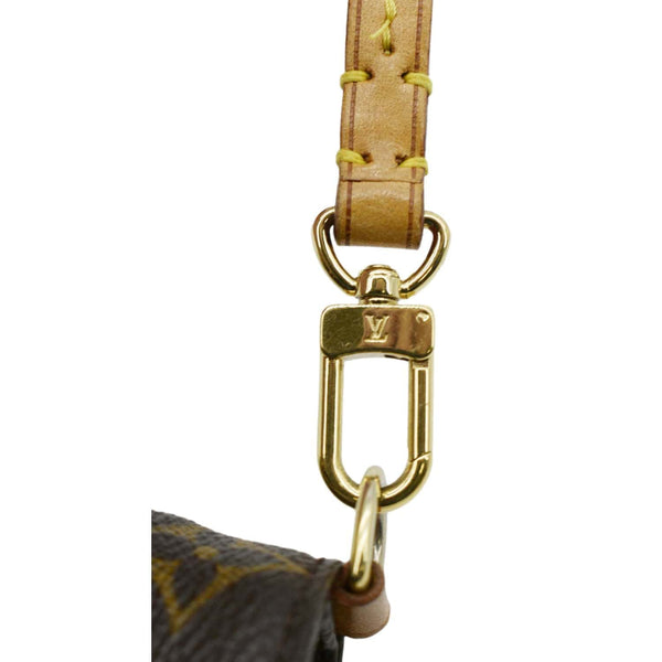 LOUIS VUITTON Partition Monogram Canvas Wristlet Clutch Bag Brown