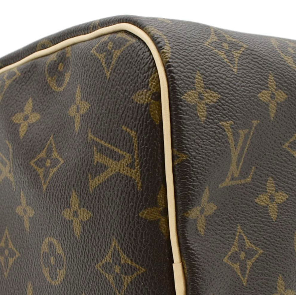 LOUIS VUITTON Speedy 30 Monogram Canvas Satchel Bag Brown