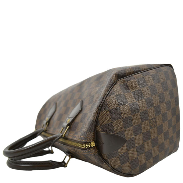 LOUIS VUITTON Speedy 25 Damier Ebene Satchel Bag Brown