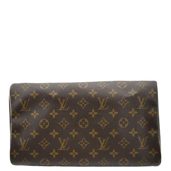 LOUIS VUITTON Speedy 30 Monogram Canvas Satchel Bag Brown