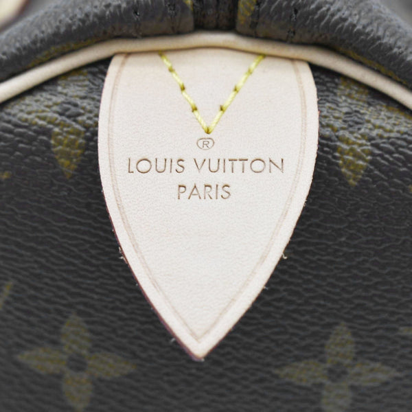 LOUIS VUITTON Speedy 30 Monogram Canvas Satchel Bag Brown