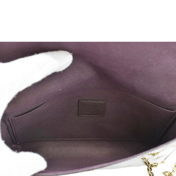 LOUIS VUITTON Felicie Pochette Monogram Vernis Crossbody Bag Amarante