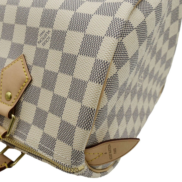 LOUIS VUITTON Speedy 30 Satchel Bag White corner look