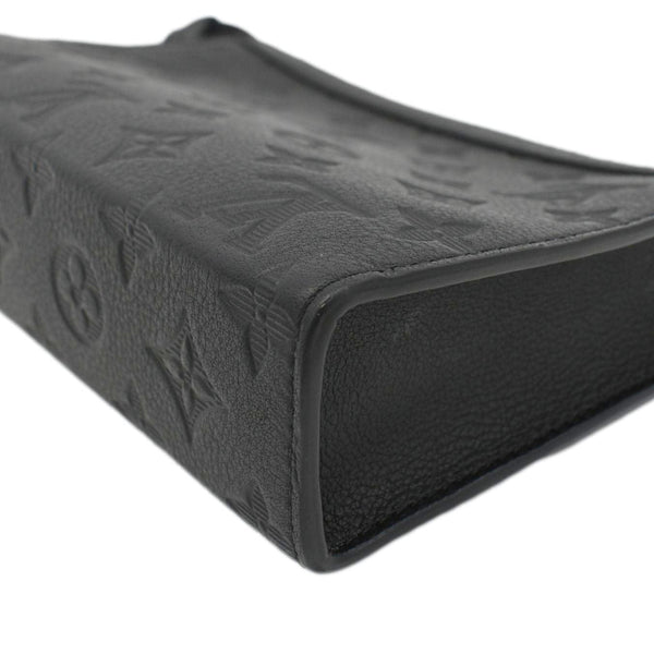 LOUIS VUITTON Gaston Wearable Wallet Monogram Shadow Leather Crossbody Bag Black