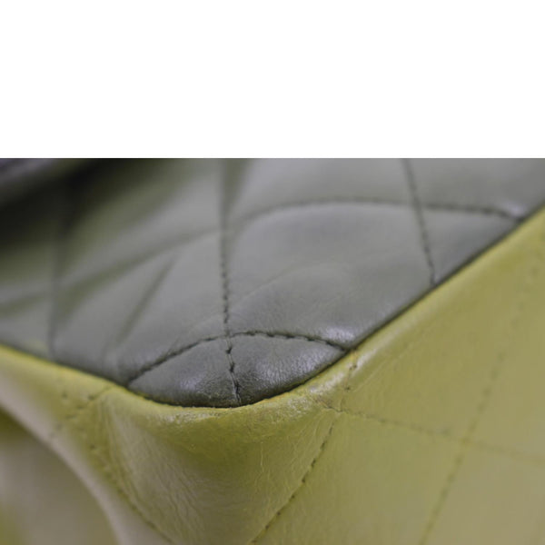 CHANEL Classic Jumbo Double Flap Quilted Leather Shoulder Bag Black