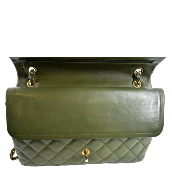 CHANEL Classic Jumbo Double Flap Quilted Leather Shoulder Bag Black