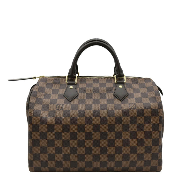 LOUIS VUITTON Speedy 30 Satchel Bag Brown back side