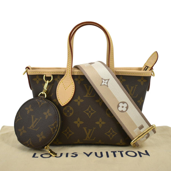 LOUIS VUITTON Neverfull BB Monogram Canvas Tote Shoulder Bag Brown