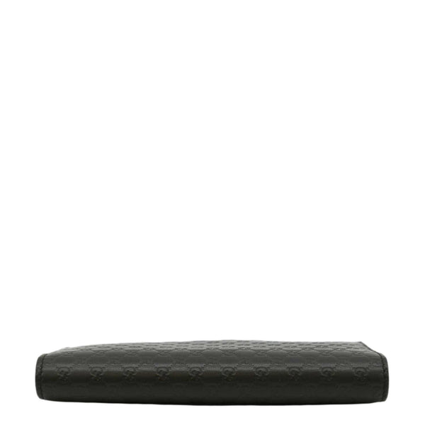 GUCCI G Leather Bi-fold Long Wallet Black upper look