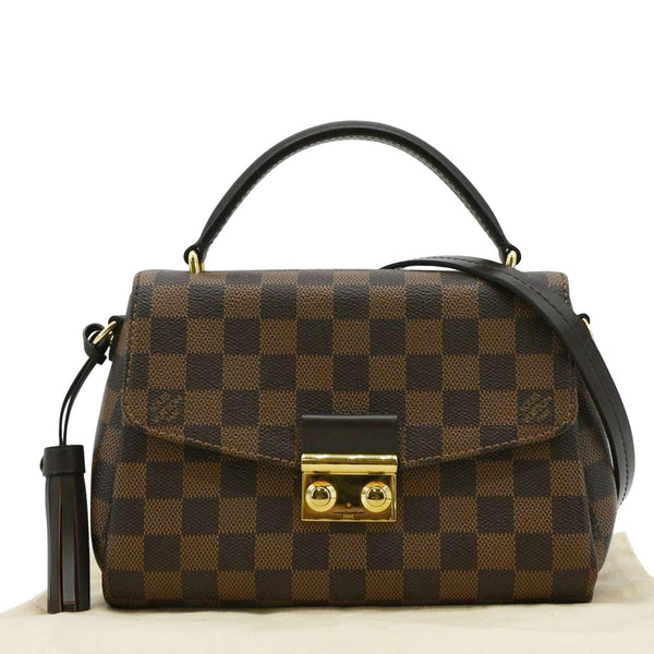 LOUIS VUITTON Croisette Damier Ebene Crossbody Bag Brown