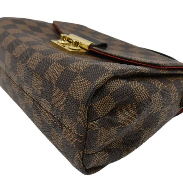 LOUIS VUITTON Croisette Damier Ebene Crossbody Bag Brown