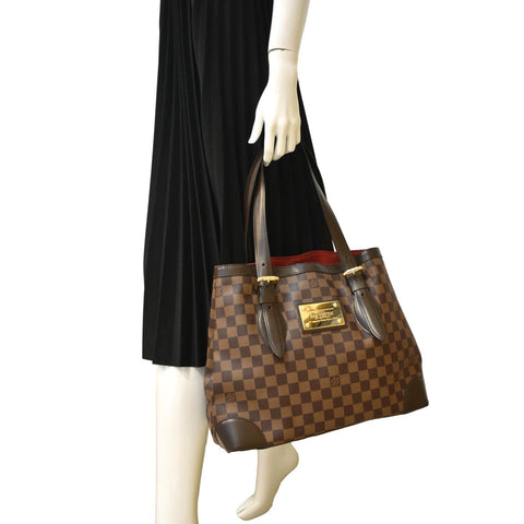 LOUIS VUITTON Hampstead Damier Ebene Shoulder Bag Brown