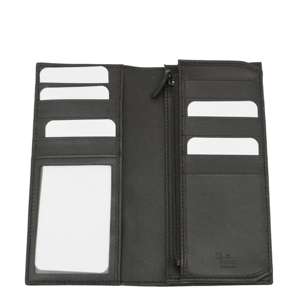 GUCCI Microguccissima GG Leather Bi-fold Long Wallet Black 544479