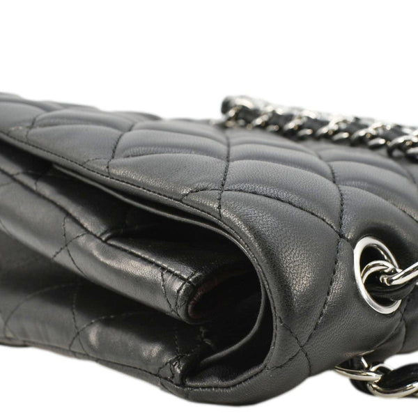 CHANEL Classic Maxi Double Flap Quilted Leather Crossbody Bag Black