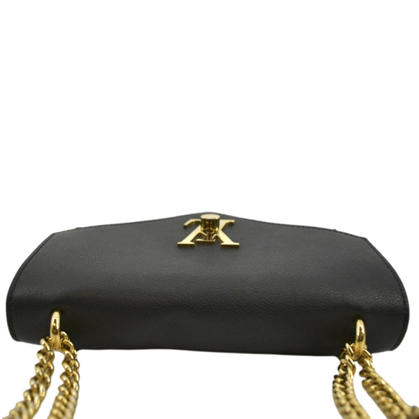 LOUIS VUITTON Mylockme Calf Leather Chain Shoulder Bag Creme