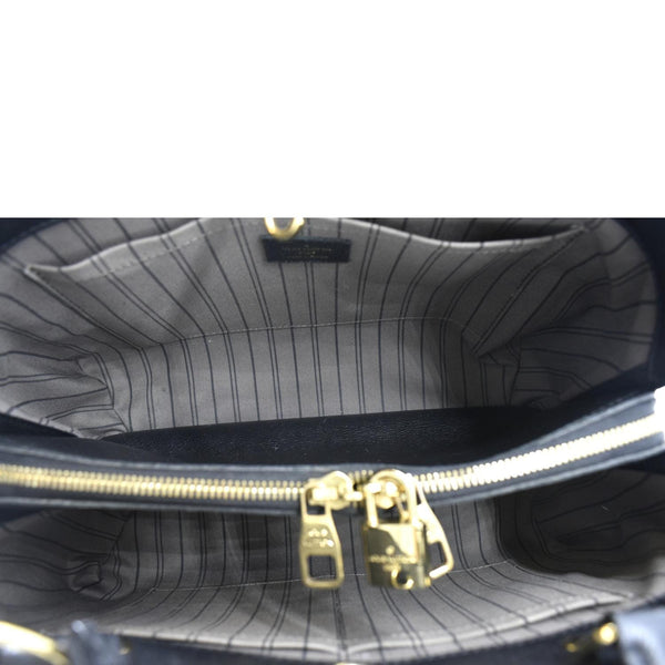 LOUIS VUITTON Montaigne MM Monogram Empreinte Satchel Shoulder Bag Black