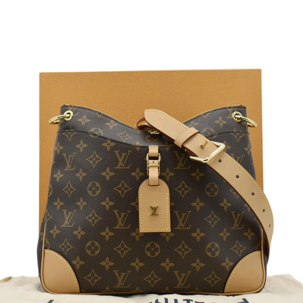 LOUIS VUITTON Monogram Canvas Shoulder Bag Brown front