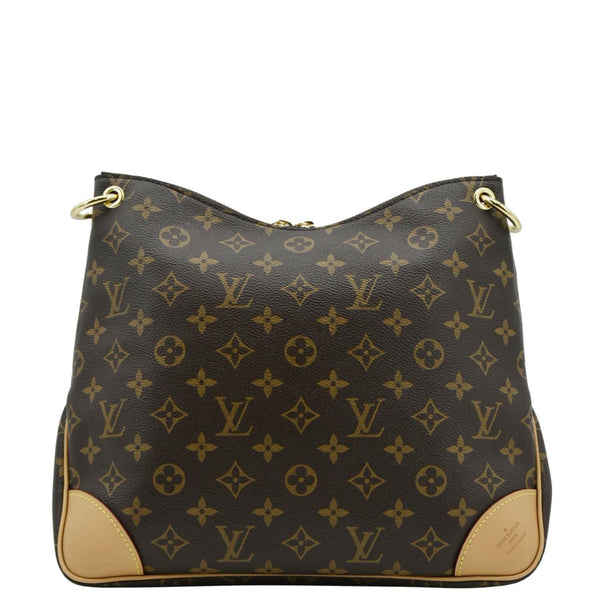 LOUIS VUITTON Monogram Canvas Shoulder Bag Brown back side