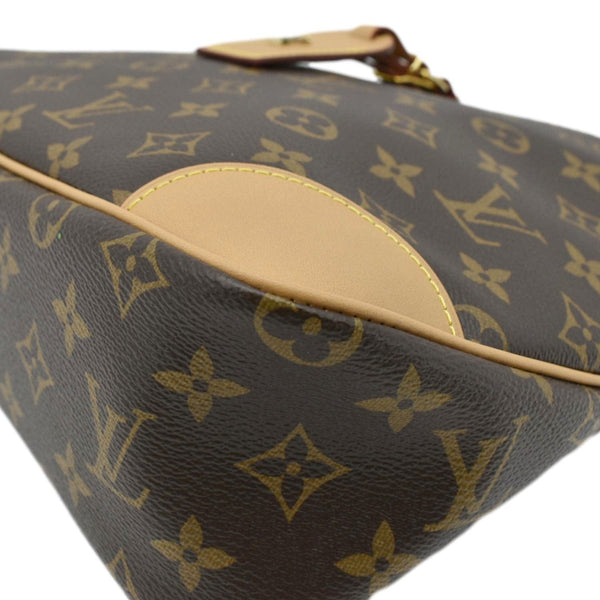 LOUIS VUITTON Monogram Canvas Shoulder Bag Brown lower left corner look