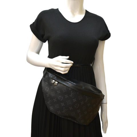 LOUIS VUITTON Discovery Monogram Eclipse Leather Bumbag Black