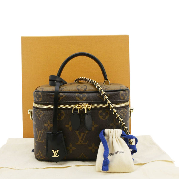 LOUIS VUITTON Vanity PM Monogram Reverse Canvas Crossbody Bag Brown