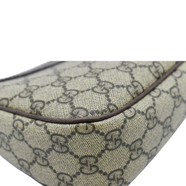 GUCCI Ophidia Web Small GG Supreme Canvas Shoulder Bag Beige 735132
